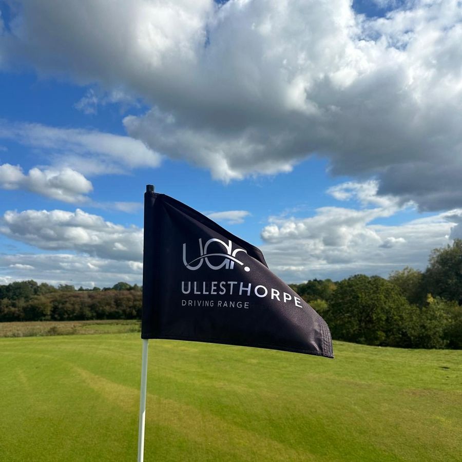 The Ullesthorpe Driving Range flag on the par 3 course